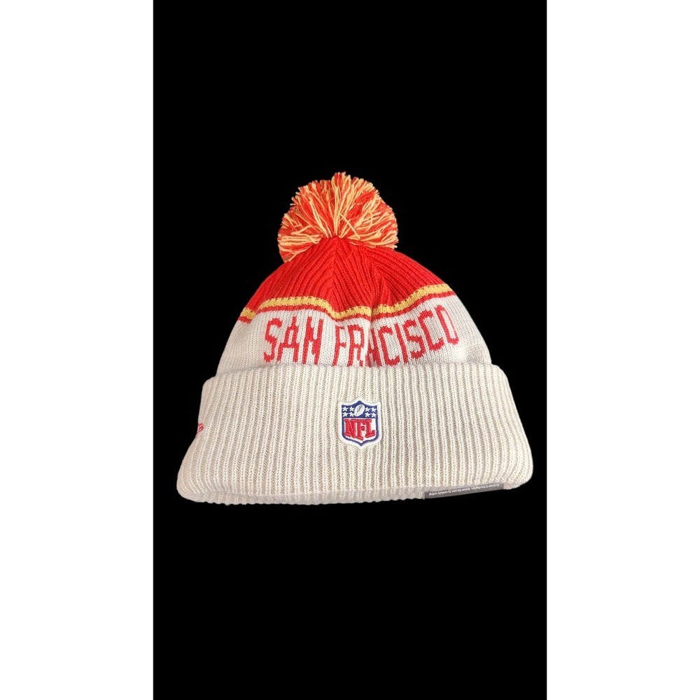 New Era San Francisco 49ers‎ NFL Knit Cuffed Pom Beanie Hat Cap